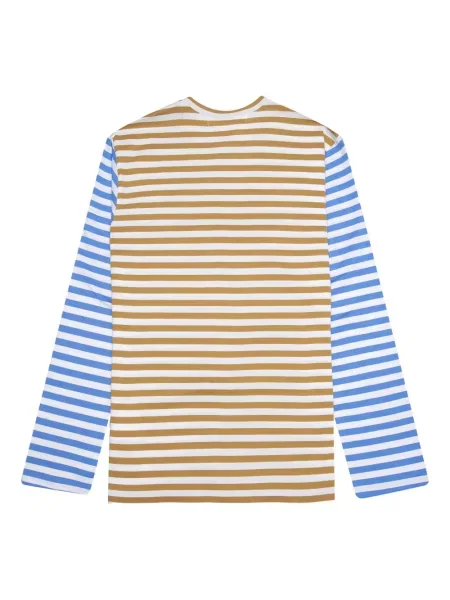 Tricou Comme Des Garcons Play cu dungi lung verde