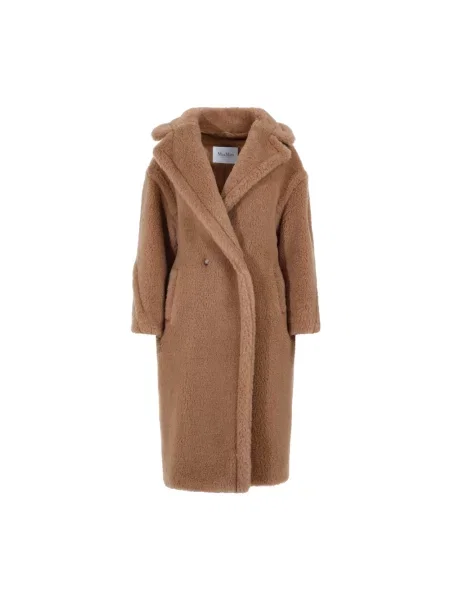 Kurtka Max Mara typu teddy brązowa