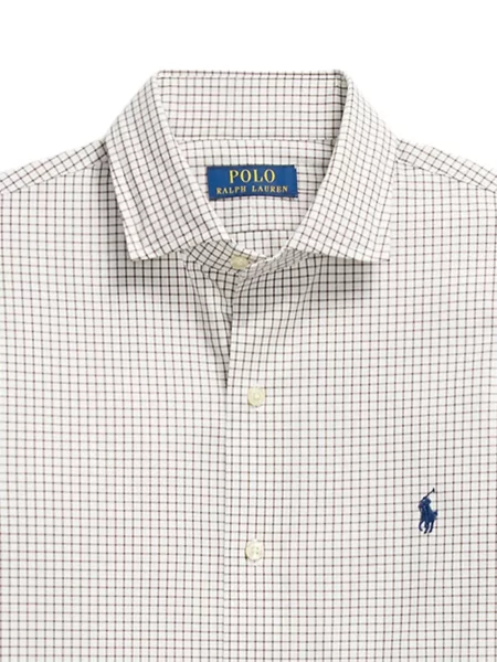 Șapcă Polo Ralph Lauren cu broderie din țesătură twill în carouri albastru