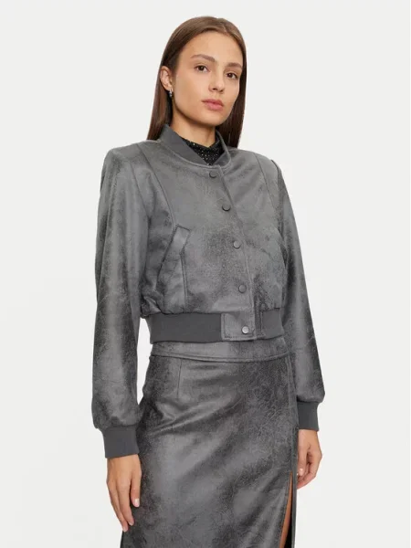 Kurtka skórzana Only szara