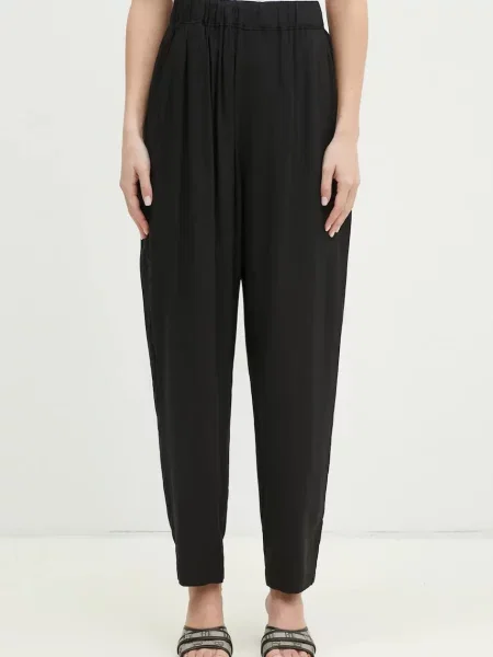 Undercover pantaloni Pants femei lat high waist negru