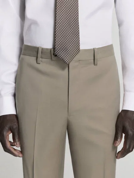 Spodnie garniturowe Milan slim fit norkowy Mężczyzna 40 MANGO MAN szary