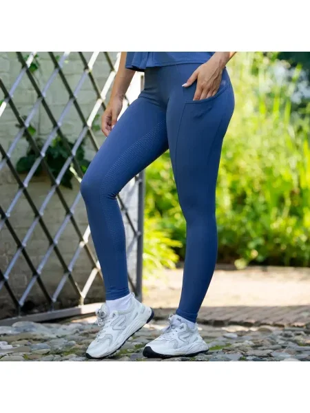 Legginsy jeździeckie z pełną przyczepnością Imperial Riding Lisam niebieskie