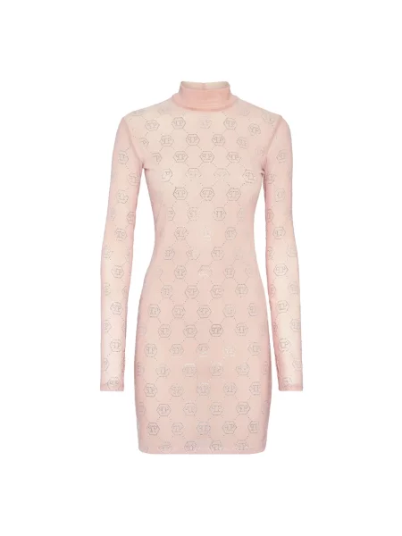 Sukienka koszulowa Philipp Plein różowa