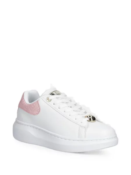 Matlasat sneakerși Guess cu autograf alb