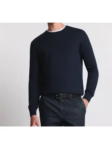 Sweter Fay wełniany niebieski