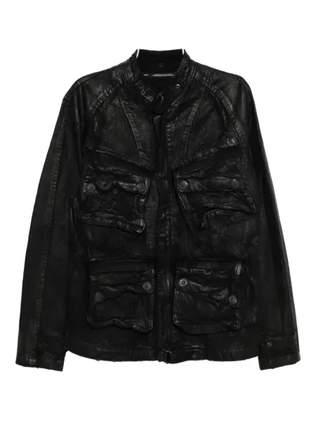 Дънково яке Julius с протрити краища черно