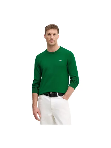 Sweter Gant klasyczny zielony