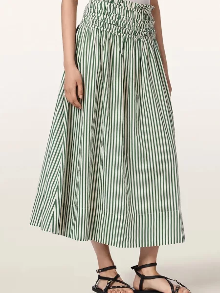 AllSaints fustă maxi din KALI verde