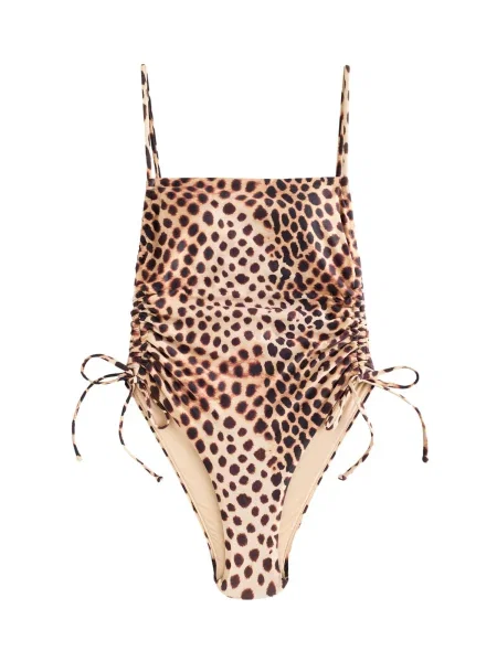 Next Costum de baie întreg ecru / închis maro