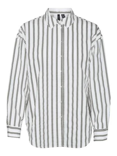 VERO MODA Halenka BEA šedá / černá bílá