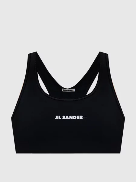 Топ з принтом логотипа Jil Sander синій