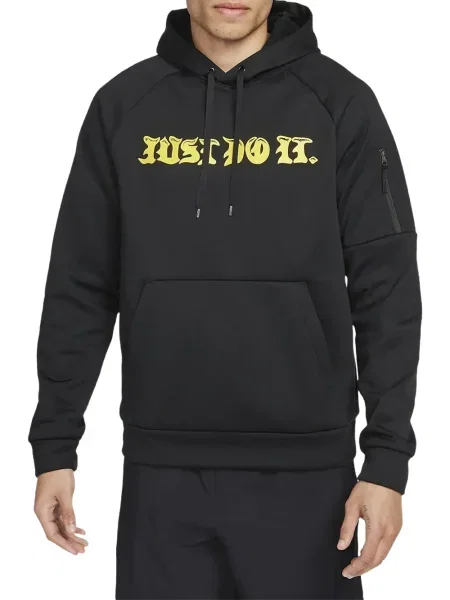 Prugasta vesta Nike s okruglim izrezom od flisa crvena
