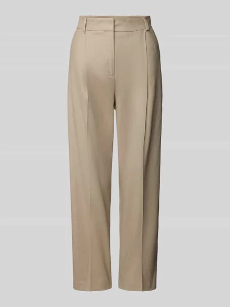 Spodnie lniane o kroju regular fit z wpuszczanymi Jake*s Collection