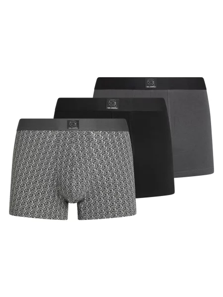 Karl Lagerfeld Boxeri gri închis / negru alb