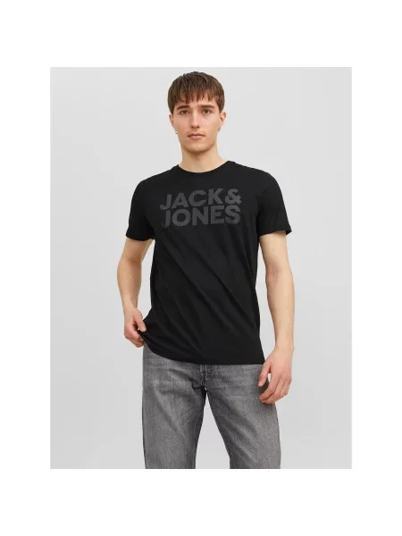 Jack&Jones Majica Corp Standard Fit črna