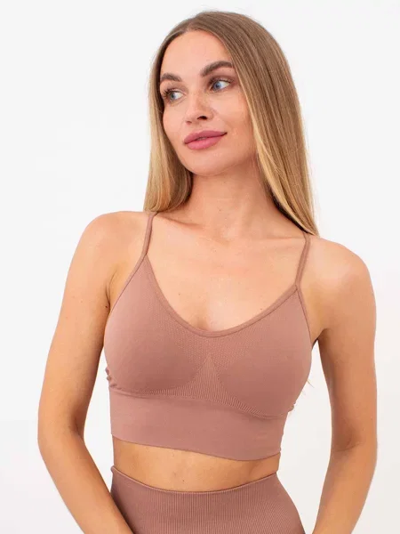 Топ Giulia из микрофибры коричневый