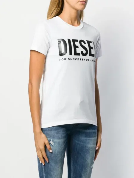 Μπλούζα Diesel με αυτόγραφο λευκό