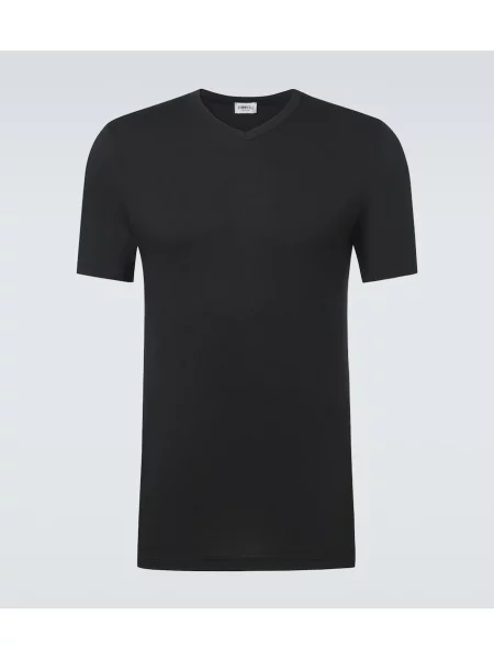 Tricou Zimmerli din jerseu negru