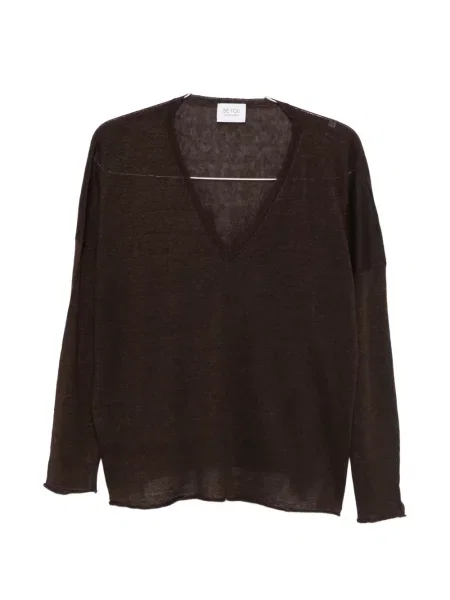 Pulover Beyou cu decolteu în V maro