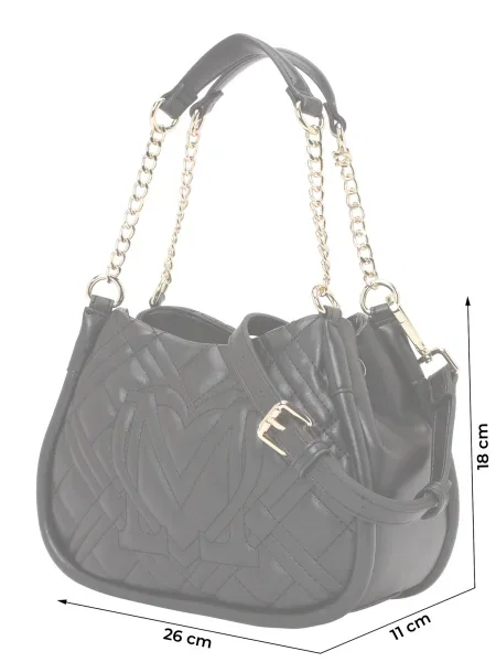 Pisemska torbica Love Moschino črna