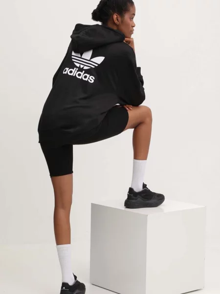 Adidas Mikina adicolor Trefoil Oversize čierna