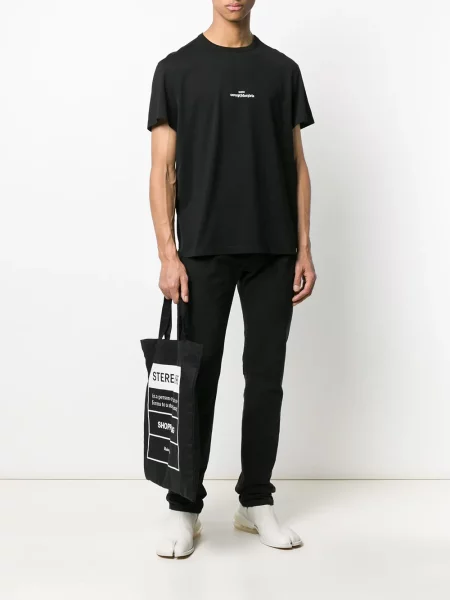 Haftowana koszulka Maison Margiela czarna