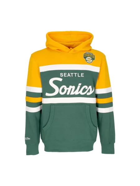 Bluza z kapturem Mitchell & Ness z kapturem zielona