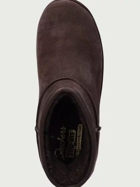 Skechers KEEP COZY апрески дамски от кожа кафяво
