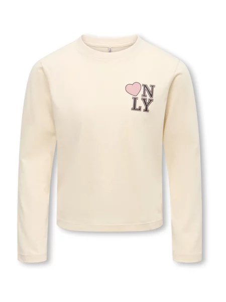 ONLY GIRLS Tricou bej / roz negru