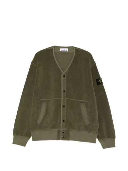Cardigan Stone Island cu strasuri cu buzunare aplicate verde