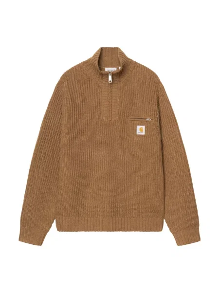 Sweter Carhartt Wip wełniany brązowy