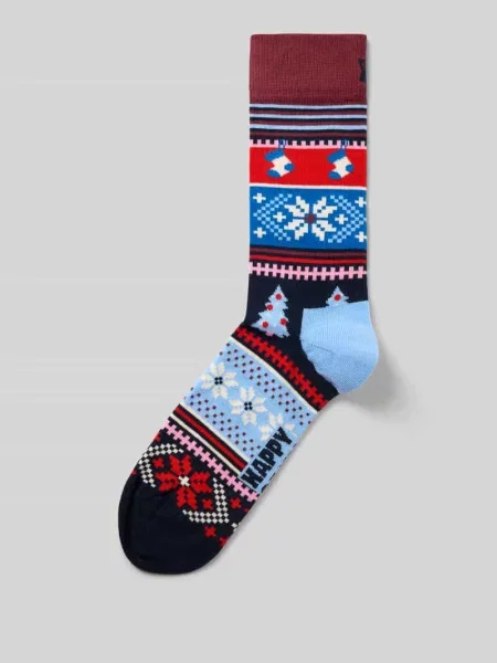 Skarpety z elastycznej mieszanki bawełny model Christmas' Happy Socks granatowe