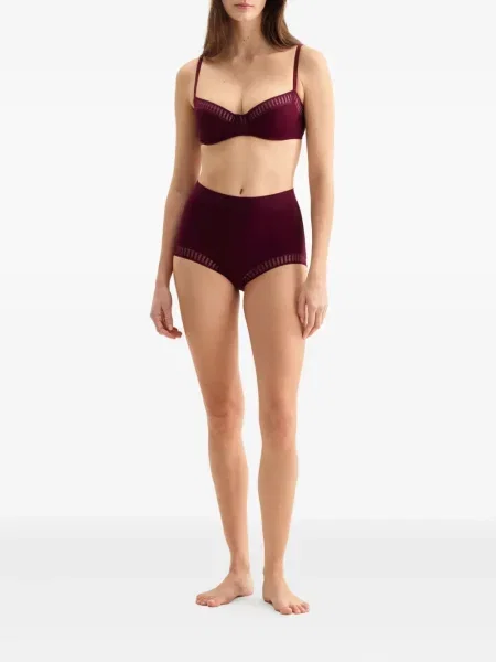 Sutien Eres cu dungi din dantelă violet
