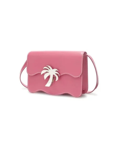 Torebka Palm Angels skórzana fioletowa