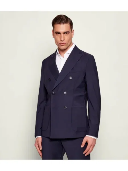 BOSS BLACK De lână sacou negru