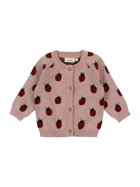Lil'Atelier Kardigan NBFLULIO prljavo roza / bordo crna