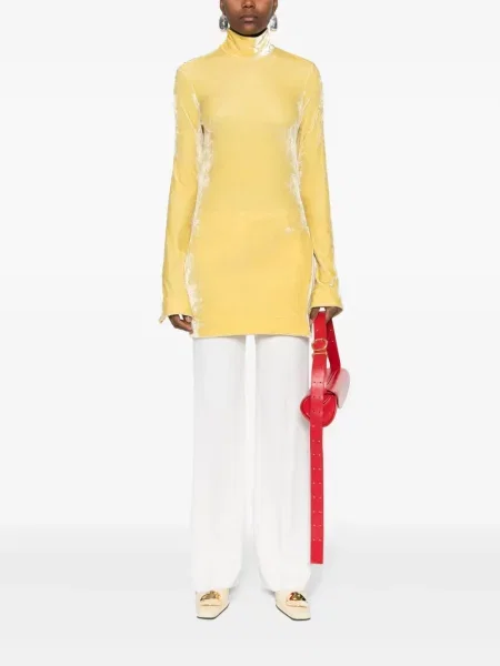 Ilgas palaidinė Jil Sander velvetinis geltona
