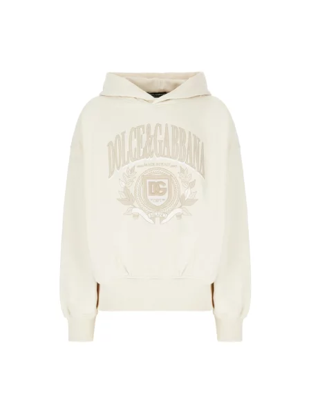 Haftowana bluza Dolce And Gabbana beżowa