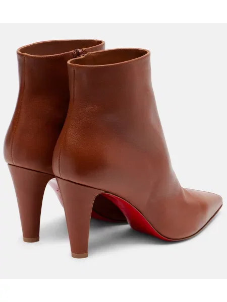 Cizme scurte Christian Louboutin din piele maro