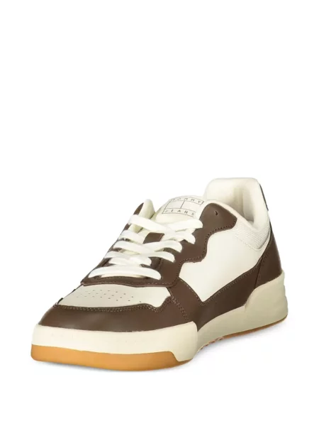 Sneakerși Tommy Jeans din piele cu autograf alb