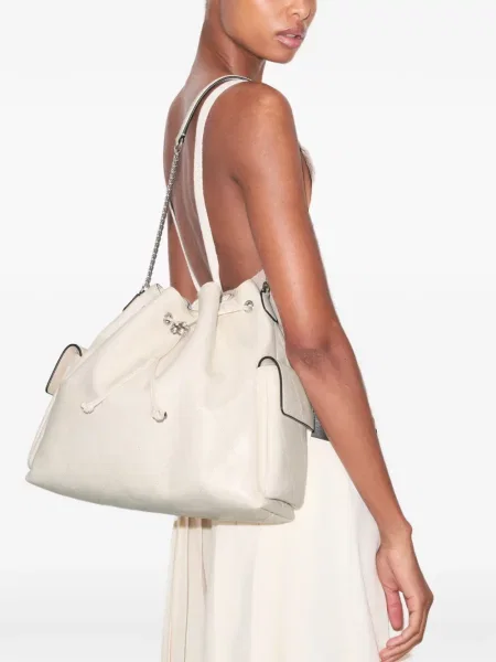Geantă Tory Burch cu cordon alb