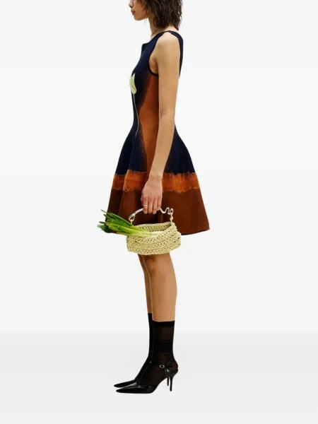 Tulipan sukienka Ph5 z nadrukiem garniturowa brązowa