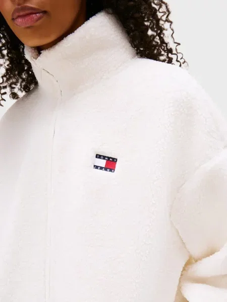 Спортивна кофта Tommy Jeans Тедді біла