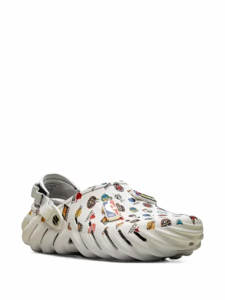 Papuci tip mules Crocs alb