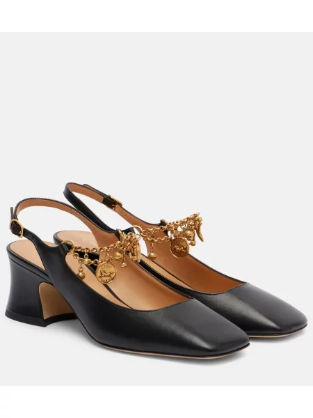 Pandantiv Chloé din piele negru