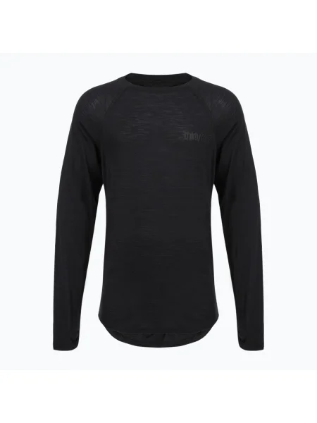 Tricou mânecă lungă Thirtytwo din lână merinos negru