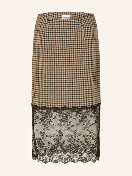Claudie Pierlot Spódnica Z Koronką beige czarna