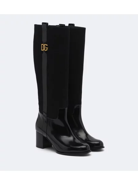 Szarvasbőr csizma Dolce&gabbana fekete