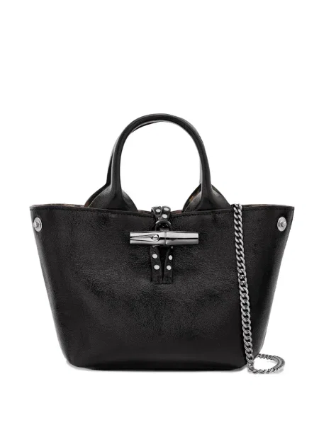 Geantă Longchamp cu tepi negru